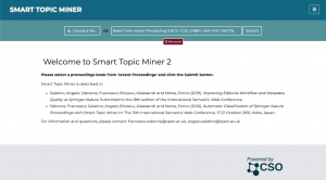 SMART TOPIC MINER – Improving Editorial Workflow and Metadata Quality at Springer Nature